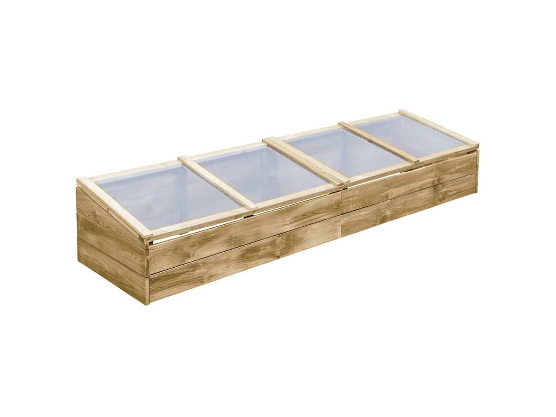 Maison Exclusive - Invernadero De Madera De Pino Impregnada 2 Uds 200x50x35 Cm