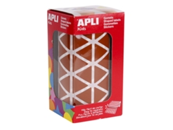 Gomets Autoadesivos APLI en Rollo - Triangular - Ø20Mm - Marrón