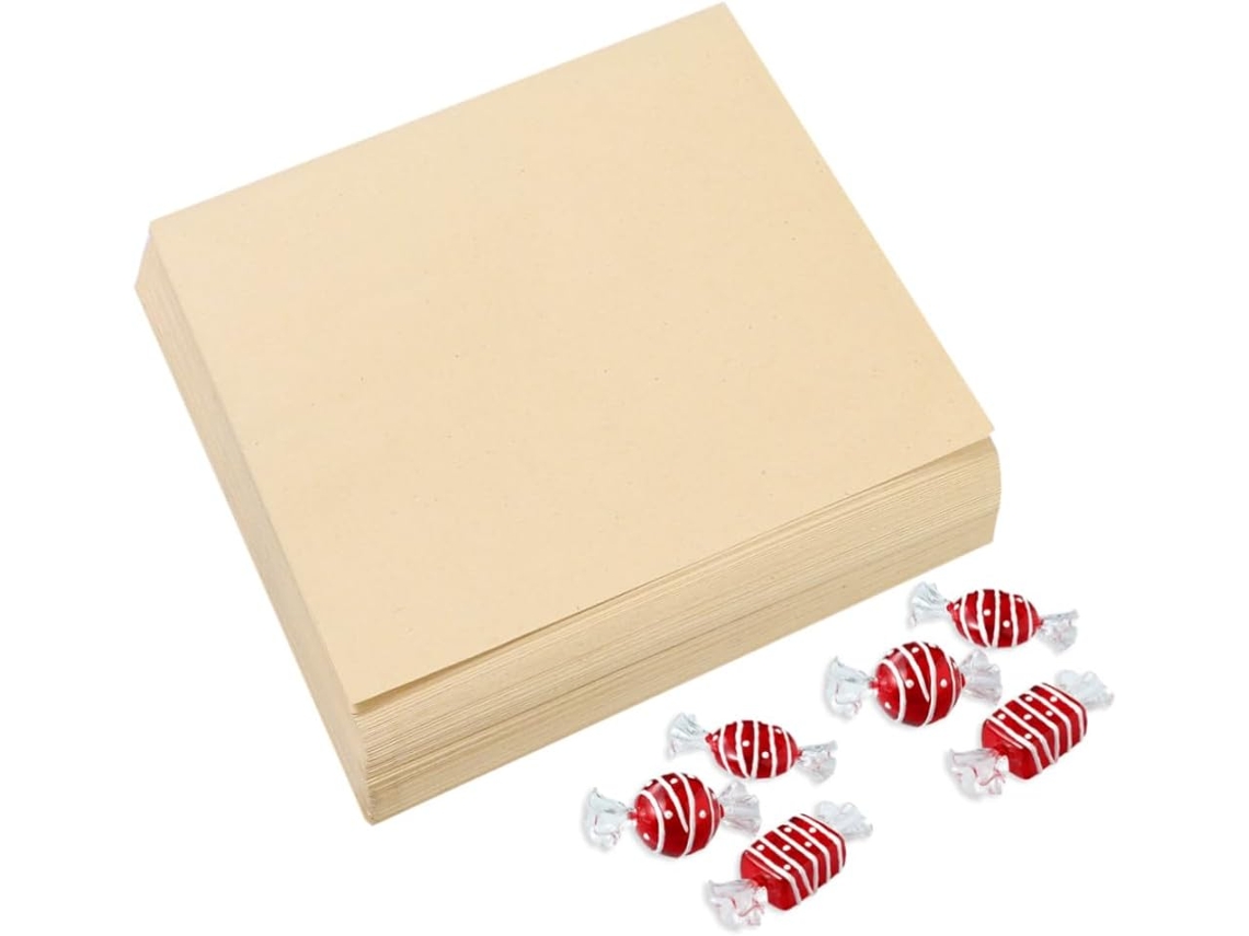 Paquete de 200 bolsas reutilizables de papel kraft para alimentos con ventana transparente, ideales para galletas Gokoco