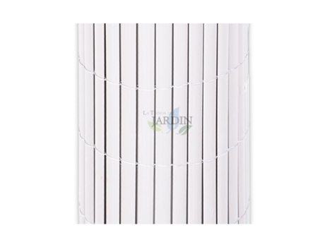 Cañizo de ocultación blanco simple cara PVC 2 x 5 metros, para jardines, terrazas y balcones SUINGA