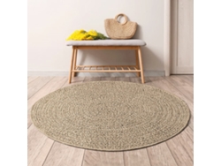 Alfombra Zizur Apariencia De Yute Interior Y Exterior Ø 200 Cm