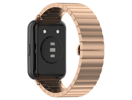 Correa de metal diseño de hebilla para Huawei Watch Fit 2 - oro rosa