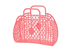 Cesta De Armazenamento Oca Plástica Plegável Portátil Reutilizável Para Brinquedos Roupa Praia Lar 250x110x220mm Vermelha
