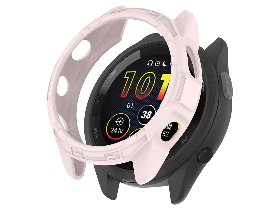 Capa De Silicone Para Garmin Forerunner 265 Rosa Claro Hexinyigjly