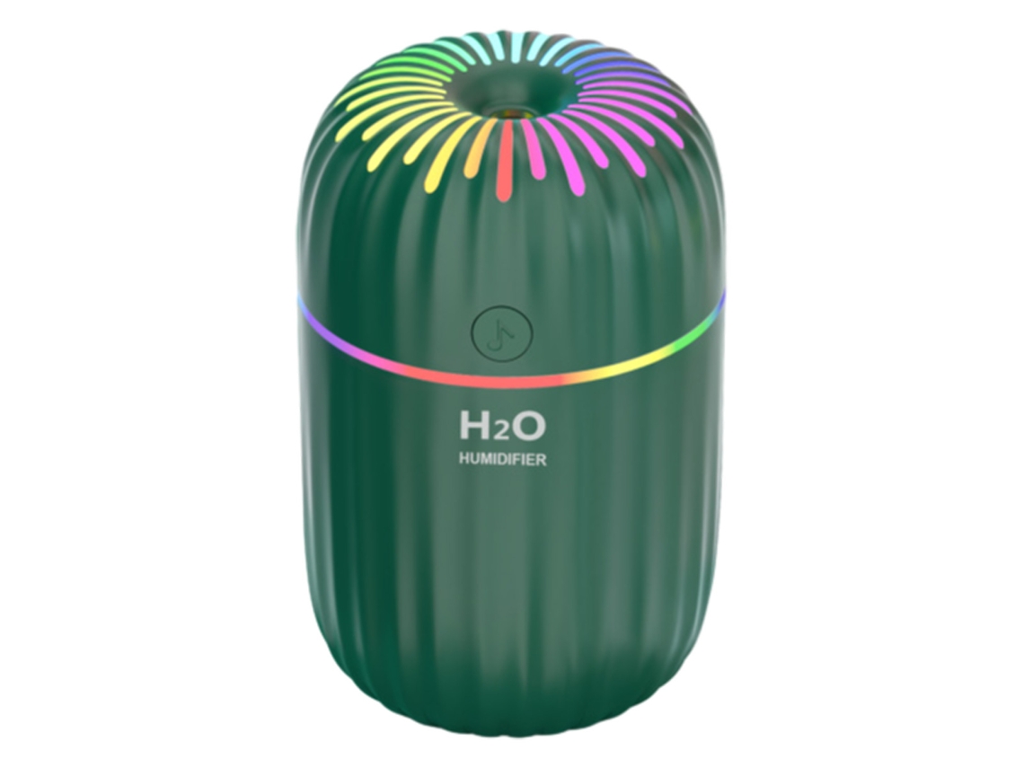 Humidificador para mascotas de 300 ml, 2 modos de nebulización, 10 h de autonomía, luz LED de 7 colores (automático)