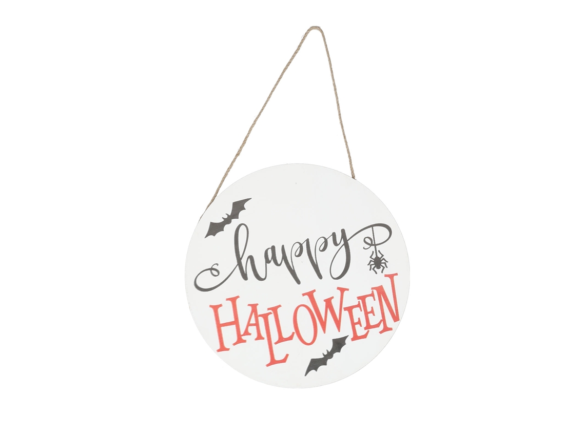 Letreiro De Boas-vindas De Madeira Com Design De Aranha E Morcego Para Porta Da Frente Decorativo Halloween Sem Laço