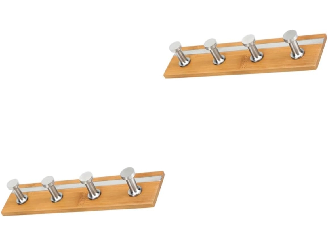 Juego de 2 ganchos adhesivos para perchero de baño CHABERLU
