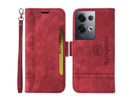 Carcasa para Oppo reno8 pro 5g (global version)/reno8 pro + 5g BETOPNICE Rojo