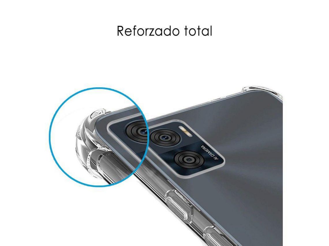  Funda transparente para Motorola Moto E22/E22i, funda