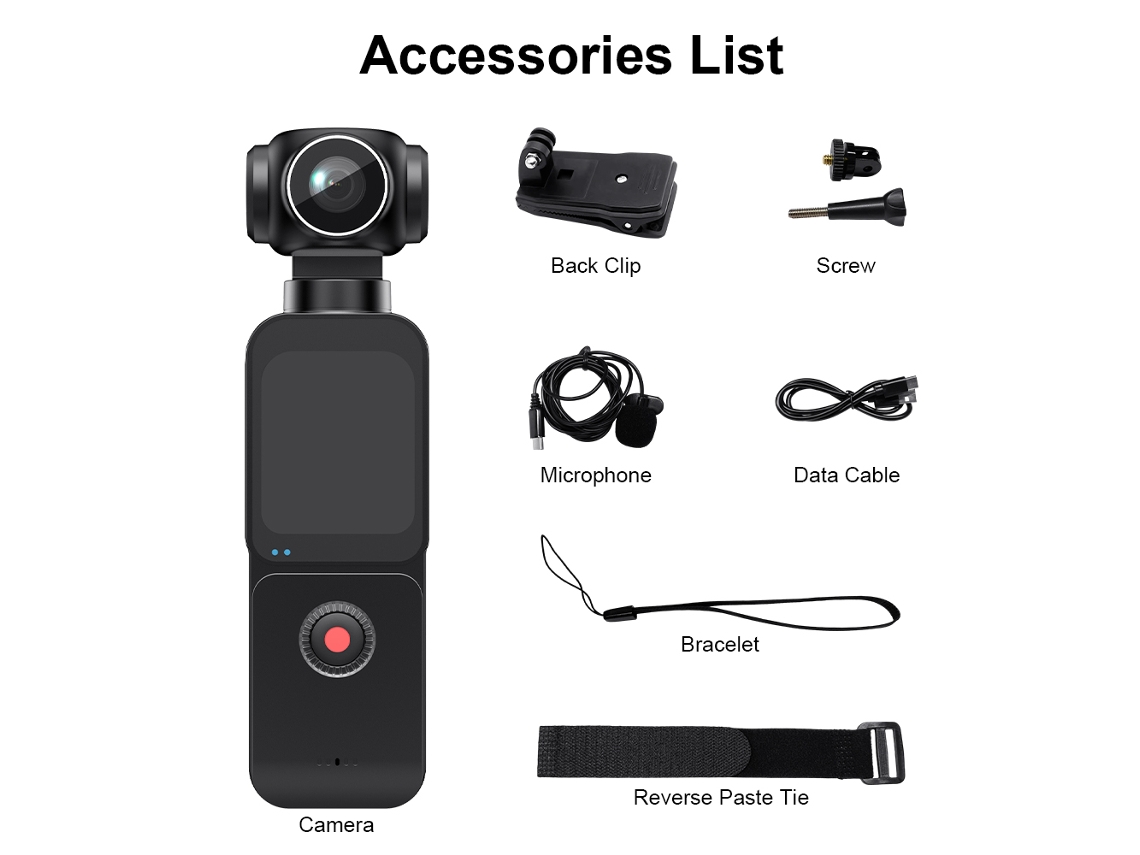 Cámara De Acción Ultra Hd 5k (128 Gb), Pantalla Táctil De 1,69 Pulgadas, Ángulo De 270°, Para Casco O Bicicleta