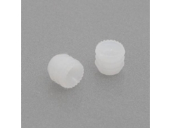 Tuerca nylon blanco coto m-4 d8x8 para taladro 8mm. sin ranura en la cabeza.