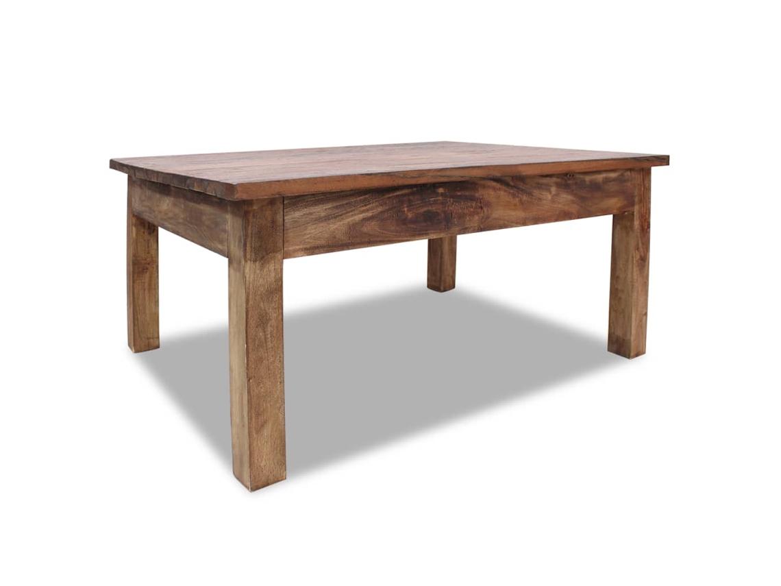 Mesa de Centro de Apoyo en Madera Reciclada Maciza 98X73X45 cm