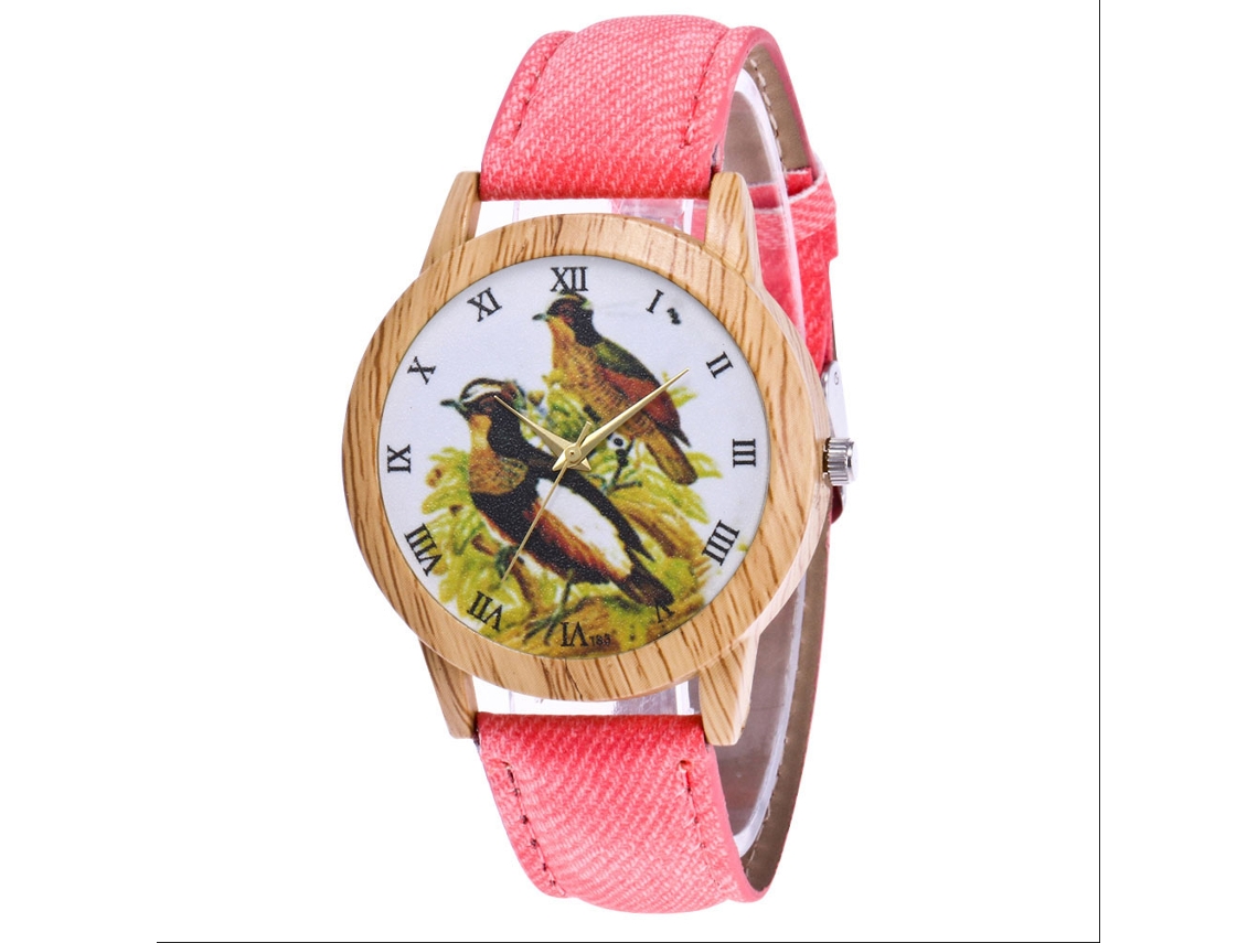 Reloj De Pulsera De Cuarzo Unisex Zhoulianfa Animales Moda Rosa