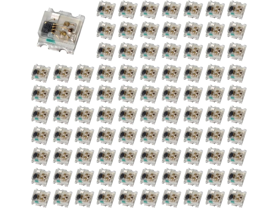 2000 Unidades Ws2812 2020 Mini Pcb De 4 Pines Chip Led Blanco Direccionable Digital Rgb Color Dc5v