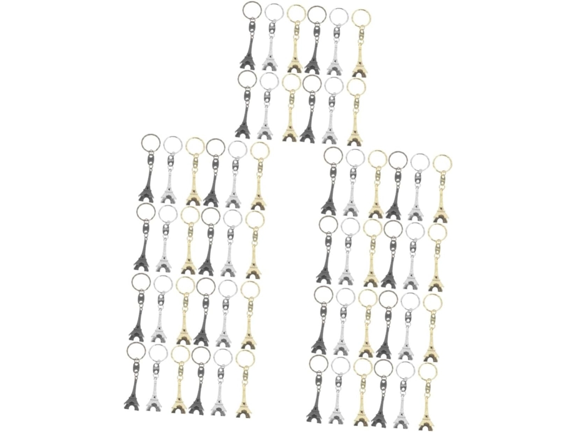 60 Piezas De Adorables Colgantes Con Forma De Torre Eiffel Para Llavero, Fabricados En Aleación De Zinc.