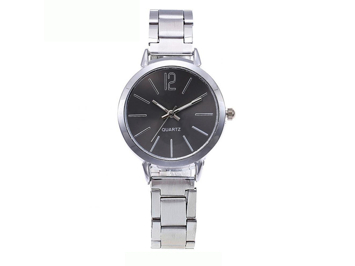 Relógio De Pulso Feminino Wwoor De Aço Com Strass Calendário Resistente À Água Quarz Rosa