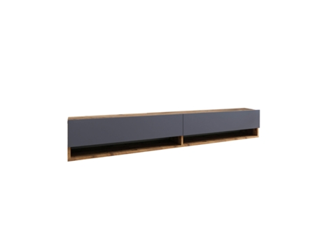 Mueble TV suspendido madera y antracita 180cm MOI CONCEPT U