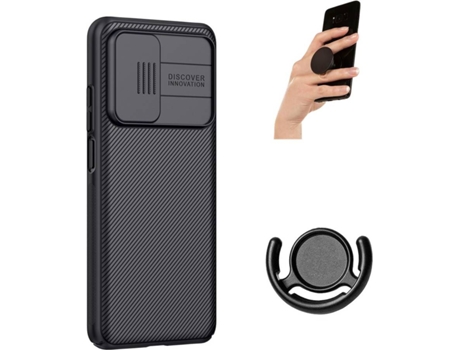 Funda, Soporte y Popsocket Xiaomi Mi 10T Pro PHONESHIELD Camshield Nillkin Negro