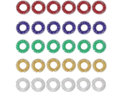 2026 30 Anillos de Acupresión, Juego de Anillos Sensoriales con Puentes para Adolescentes y Adultos, Reductor de Estrés Silencioso y Terapeuta de Masaje