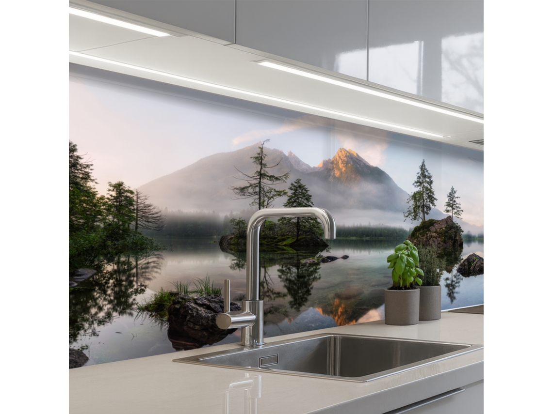 Paneles antisalpicaduras para cocina - Paisaje - Montaña - Árboles 150x80 cm