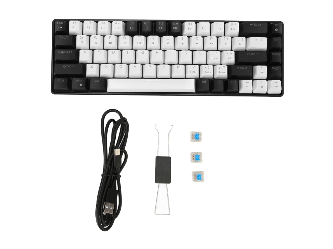 Teclado Mecánico Gaming Rgb Con 68 Teclas