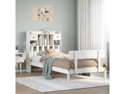 Syfax™ Cama Con Estantería Sin Colchón Madera Maciza De Pino 90x190 Cm