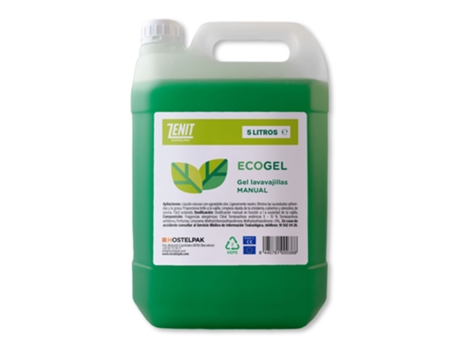 HOSTELPAK 5L EcoGel Detergente lavavajillas manual Detergente lavavajillas a mano Productos de limpieza Menaje Limpieza vajilla manual Limpieza pro...