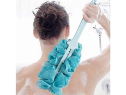 Cepillo De Baño Con Mango Largo, Esponja Corporal, Suave Al Tacto, Azul, 43 Cm
