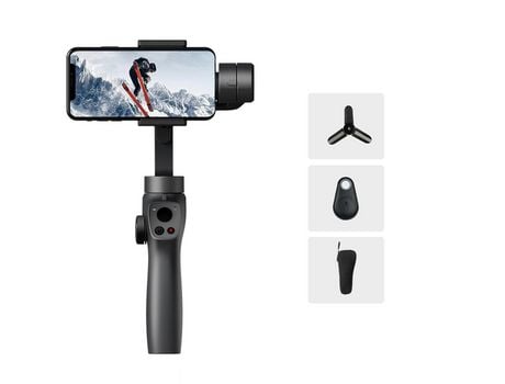 Estabilizador gimbal profissional suave para smartphone android, celular com 3 eixos, handheld gimble stick[set-a]