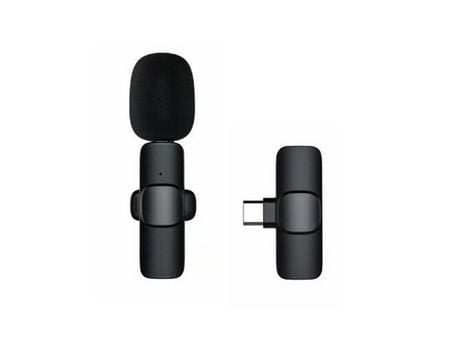 Micrófono Lavalier de reducción de ruido inalámbrico para iPhone iPad Android PC para grabación de entrevistas Vlog en vivo