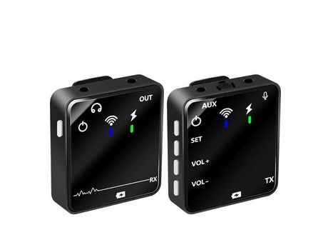 Sistema de micrófono Lavalier inalámbrico 2,4G Streaming Video Clip micrófono Lavalier para teléfono cámara DSLR estudio grabación entrevista