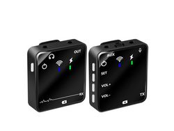 Sistema de micrófono Lavalier inalámbrico 2,4G Streaming Video Clip micrófono Lavalier para teléfono cámara DSLR estudio grabación entrevista