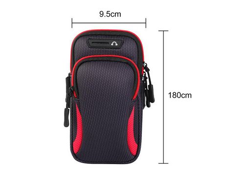 Funda deportiva para teléfono con brazalete resistente al agua para bolso de mano con soporte para teléfono de menos de 6,5 pulgadas