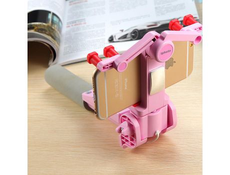 360 graus de rotação selfie stick wireless bluetooth 4.0 controle remoto wireless ios 4.0 android 2.3+ - preto[cor de rosa]