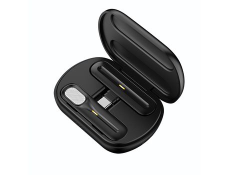 Micrófono Lavalier inalámbrico para iPhone Android Mini micrófono Lavalier Audio portátil Mini micrófono estudio de grabación de vídeo