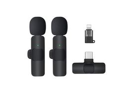 Micrófono Lavalier inalámbrico con reducción de ruido para Iphone, Ipad, Android, Pc, para grabación de entrevistas en vivo Vlog CUICH