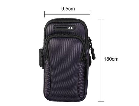 Funda deportiva para teléfono con brazalete resistente al agua para bolso de mano con soporte para teléfono de menos de 6,5 pulgadas