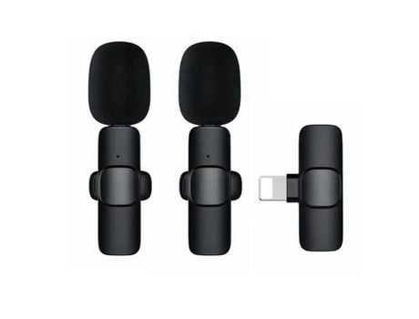 Micrófono Lavalier de reducción de ruido inalámbrico para iPhone iPad Android PC para grabación de entrevistas Vlog en vivo