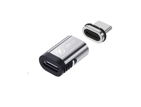 Adaptador magnético usb3.1 usb c 10gbp pd 100w carga rápida tipo c conector de sincronización de datos 24 pines 4k @ 60hz imán adaptador usb tipo c...