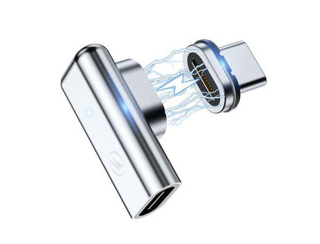 Adaptador magnético usb3.1 usb c 10gbp pd 100w carga rápida tipo c conector de sincronización de datos 24 pines 4k @ 60hz imán adaptador usb tipo c...