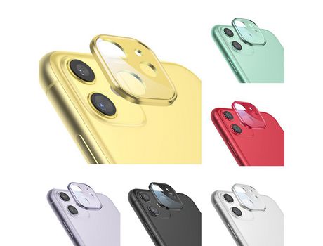 Cubierta SLOWMOOSE Protectora del Lente de la Cámara Trasera para Smartphone A Prueba de Polvo (Amarillo - iPhone 11 Pro)
