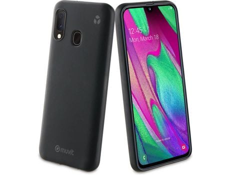 Carcasa Samsung Galaxy A40 MUVIT Ecológica Negro