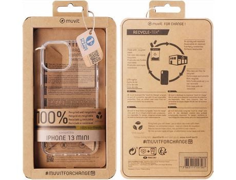 Carcasa iPhone 13 Mini MUVIT Recicletek Transparente