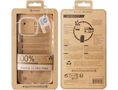 Carcasa iPhone 13 Pro Max MUVIT Recicletek Transparente