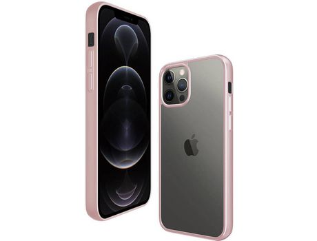 Carcasa iPhone 12 Pro Max PANZERGLASS Clear Case Rosa Dorado