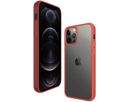 Carcasa iPhone 12 Pro Max PANZERGLASS Clear Case Rojo