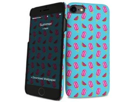 Carcasa iPhone 6, 6s, 7, 8 I-PAINT Hard Summer Azul