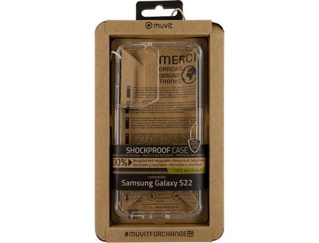 Carcasa Samsung Galaxy S22 5G MUVIT Shockproof 2M Transparente