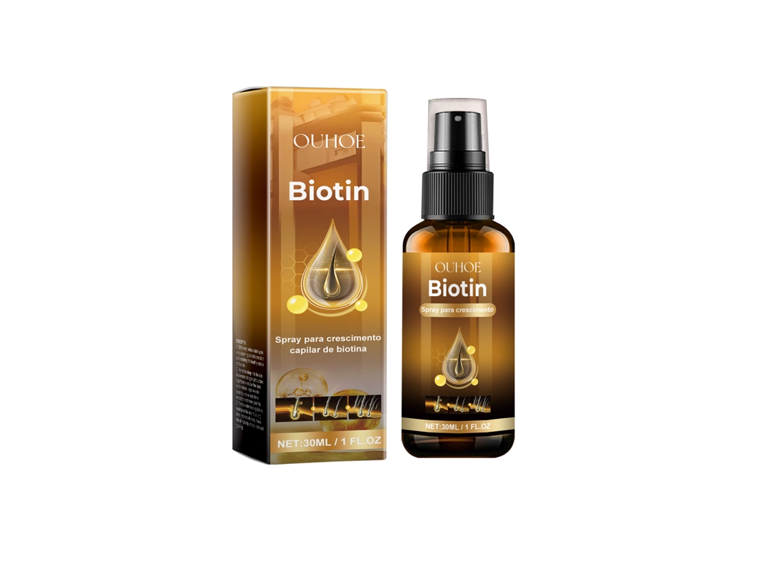 Spray fortalecedor para el cabello con fijador de raíces.