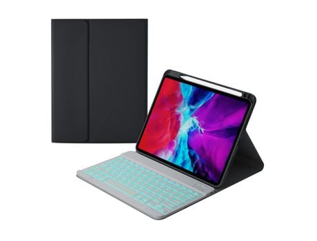 Carcasa y Teclado Bluetooth YIMGOTTA Hk-109D para iPad Air4 2020 10.9/iPad Pro112021/2020/2018 (Inglés - Negro)